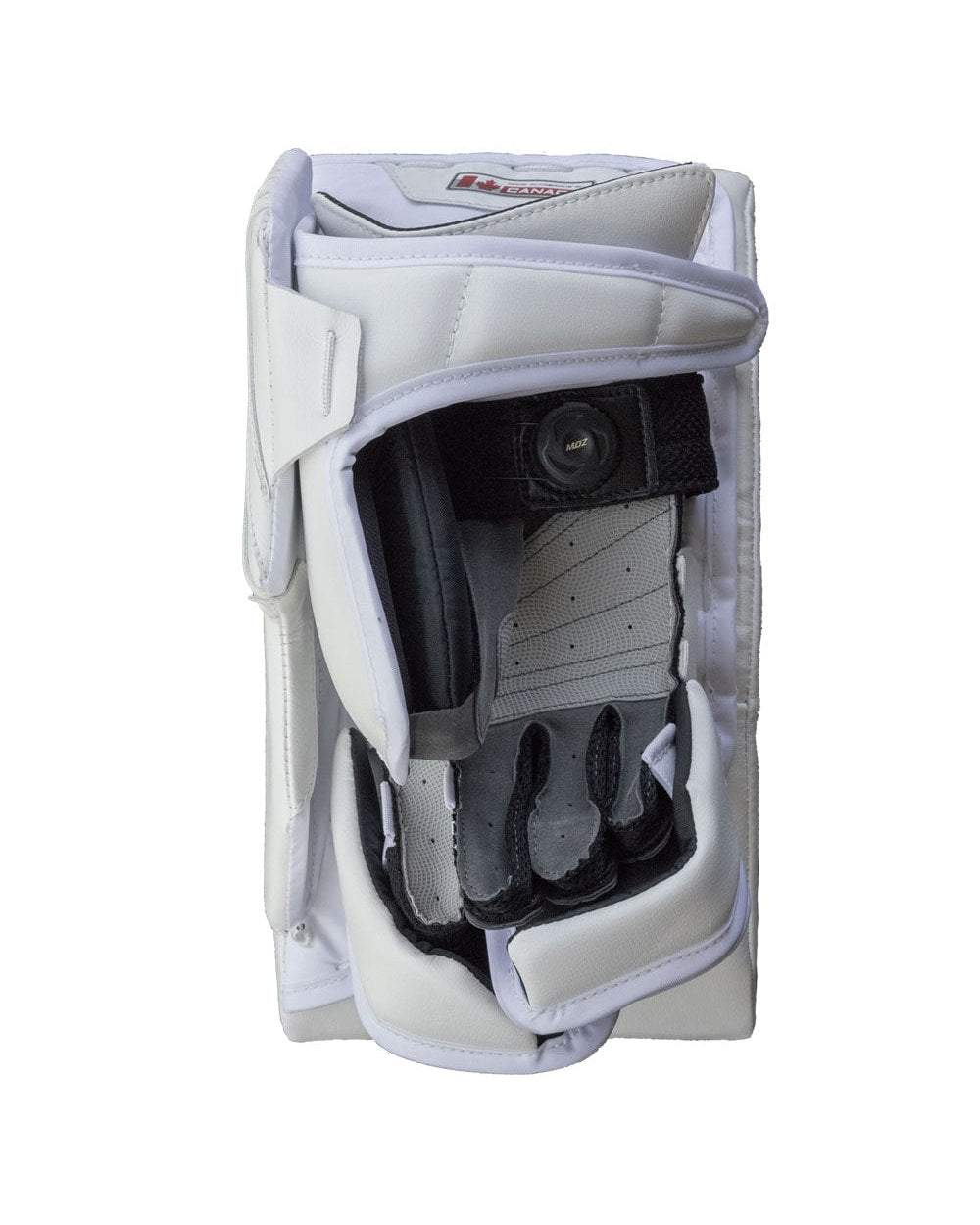 Brian's Iconik 2 Senior Goalie Blocker in white - palm side