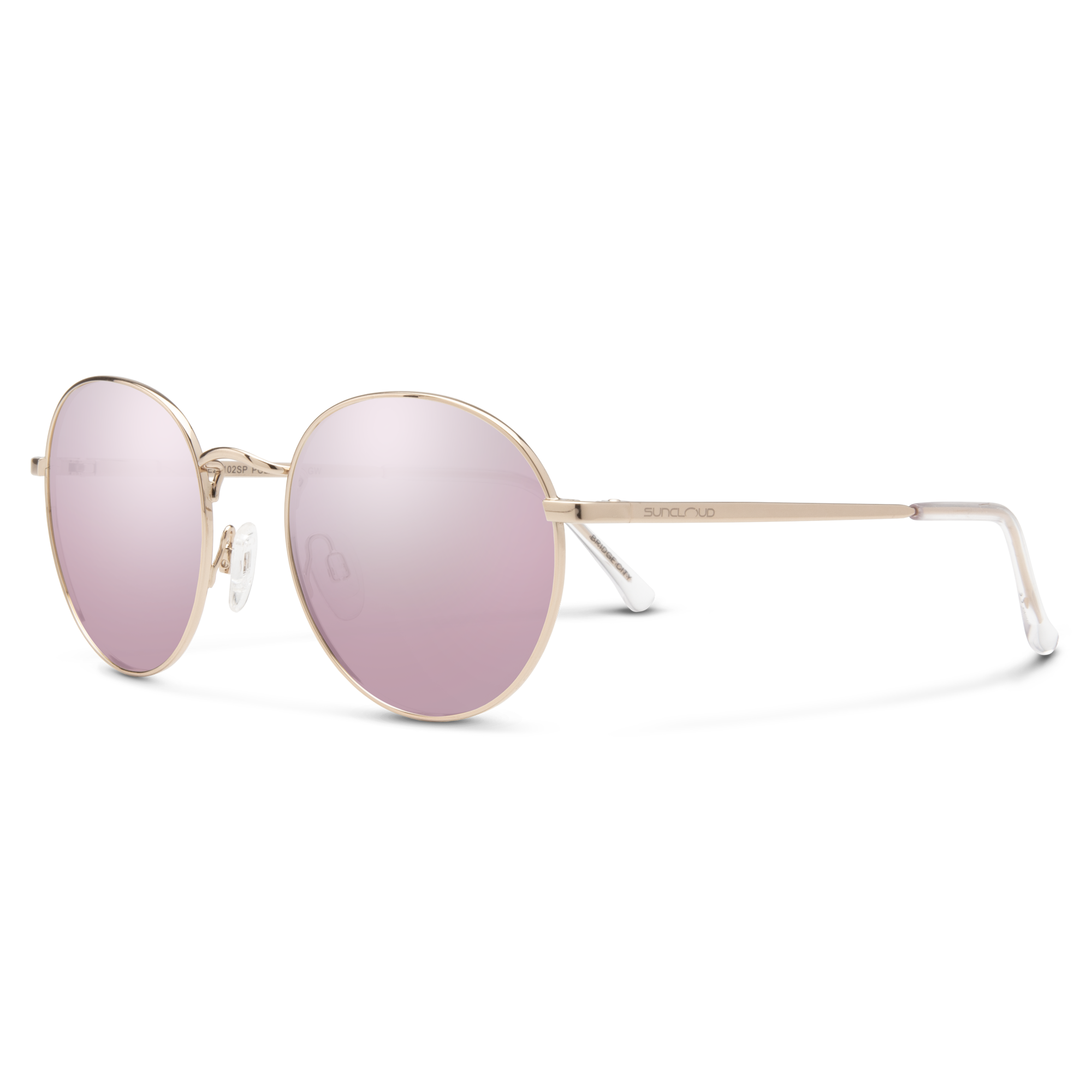 Suncloud Bridge City Sunglasses - Rose Gold/Polarized Pink Gold