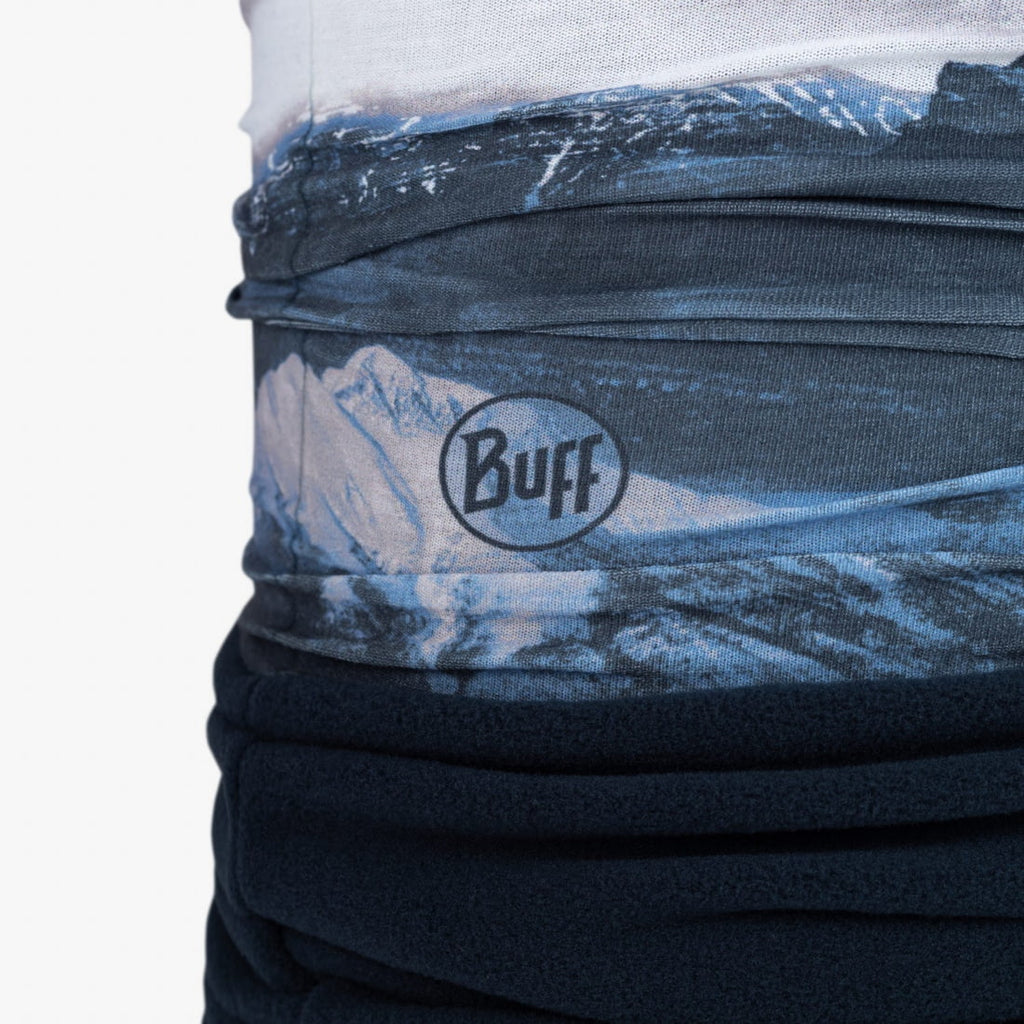 Buff Polar Neckwear - Arin Blue - Arin Blue, fabric detail