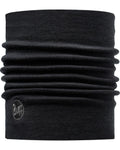 Buff Heavyweight Merino Wool Neckwear - Solid Black - Solid Black, tube front view
