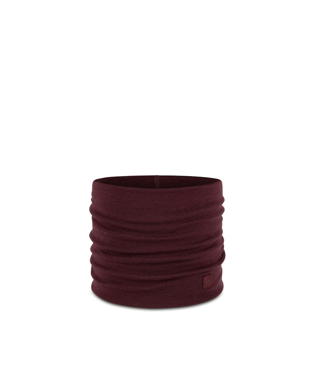 Buff Heavyweight Merino Wool Neckwear - Solid Garnet - Solid Garnet, tube front view