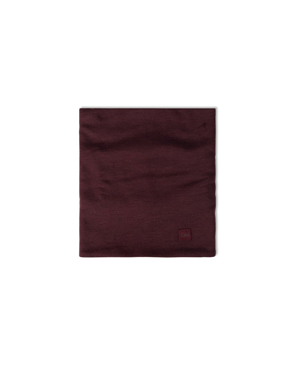 Buff Heavyweight Merino Wool Neckwear - Solid Garnet - Solid Garnet, flat