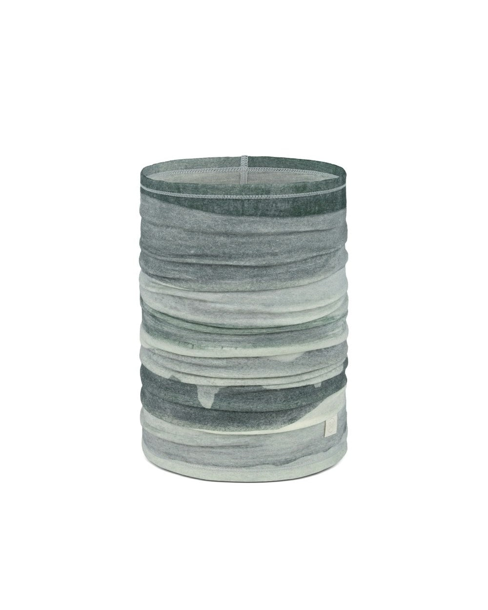 Buff Lightweight Merino Wool Neckwear - Aler Grey - Aler Grey, tube front view