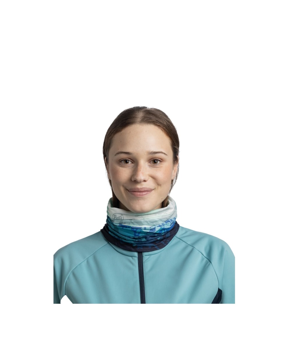 Buff Original EcoStretch Neckwear - Dryen Blue - Dryen Blue, worn as a neck gaiter