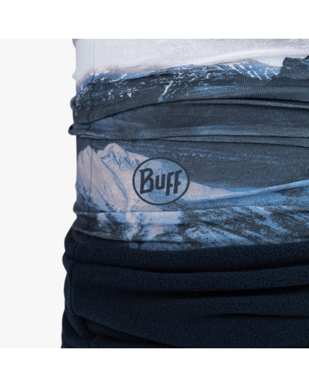 Buff Polar Neckwear - Arin Blue - Arin Blue, fabric detail