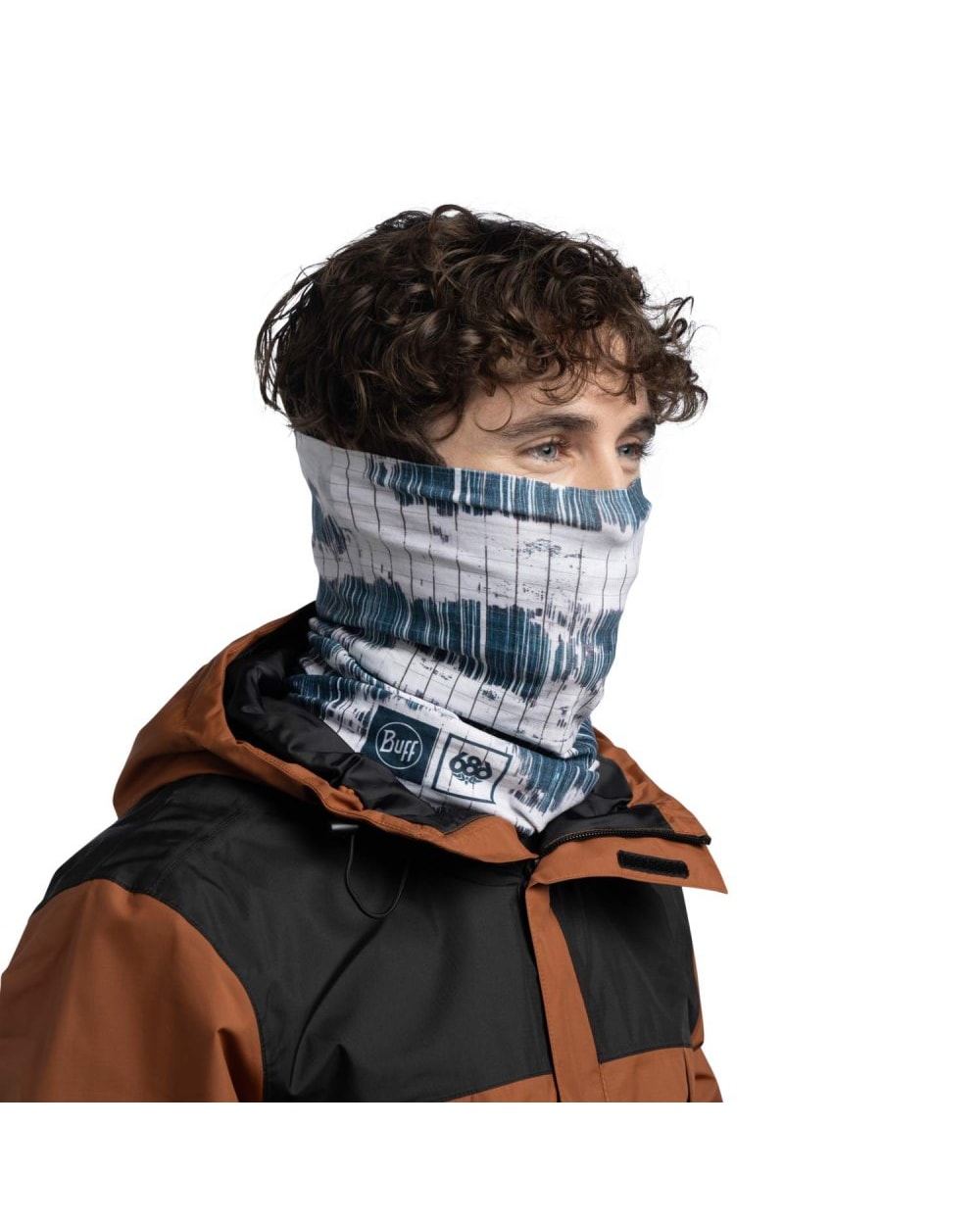 Buff ThermoNet Neckwear - Isar 686 Teal - Isar 686 Teal, worn as neck gaiter