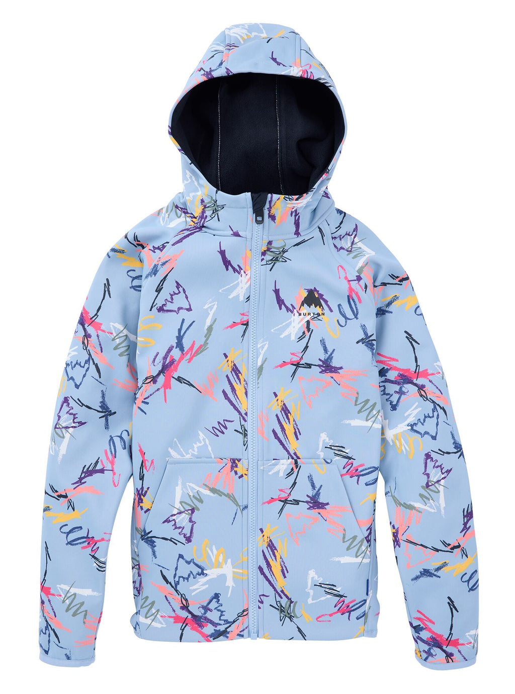 Burton Kids' Crown Weatherproof Full-Zip Fleece - Scribble - front