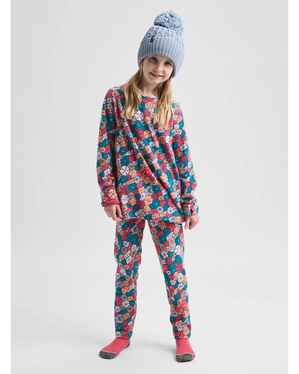 Burton Kids' Fleece Base Layer Set (2026) - POP FLORAL