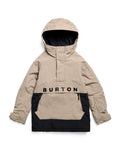 Burton Kid's Frostner 2L Anorak Jacket (2026) - SUMMIT TAUPE/TRUE BLACK