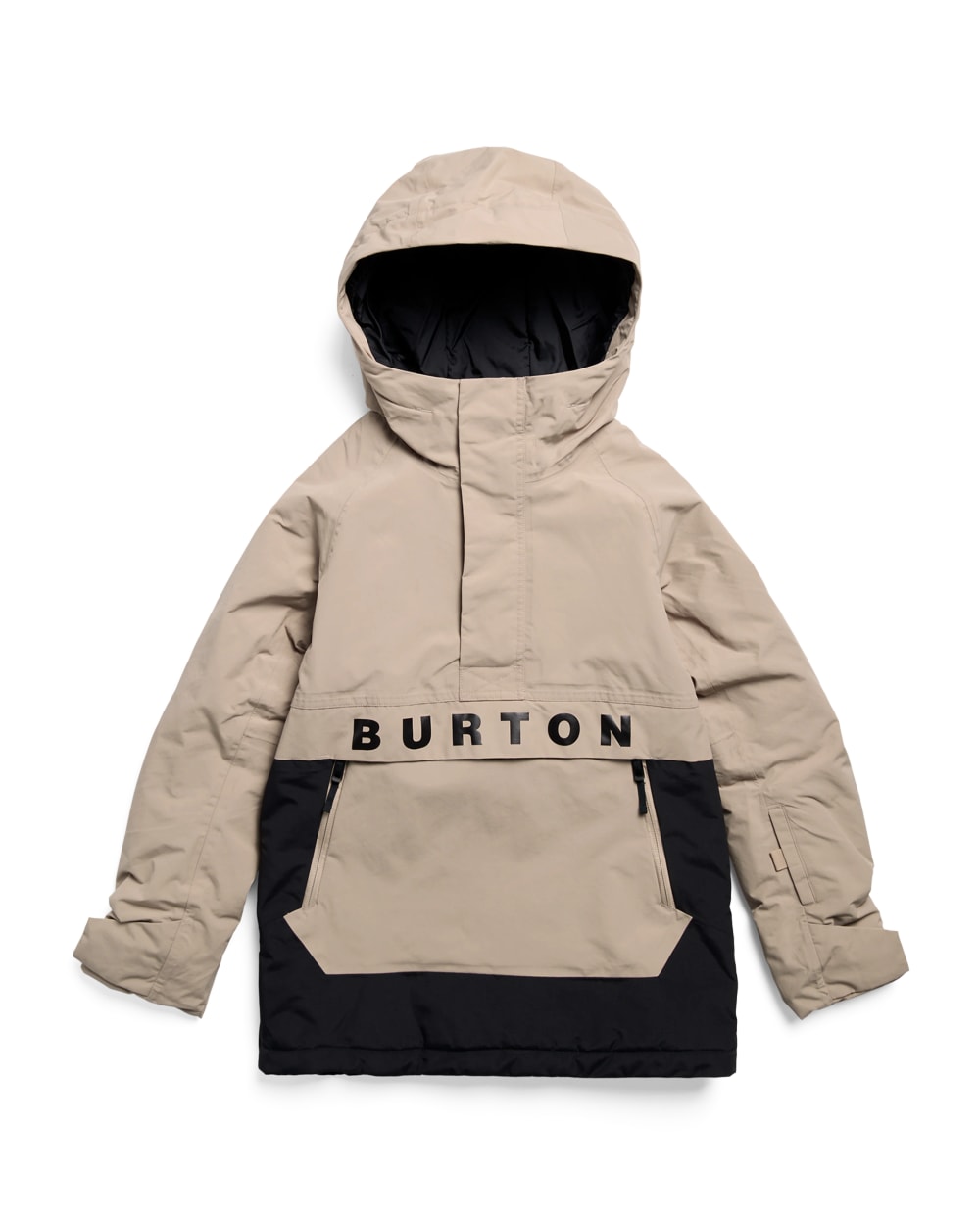 Burton Kid's Frostner 2L Anorak Jacket (2026) - SUMMIT TAUPE/TRUE BLACK