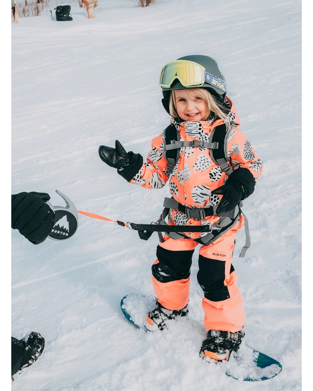 Burton Kids' MDXONE Snowboard Harness - Black, worn front