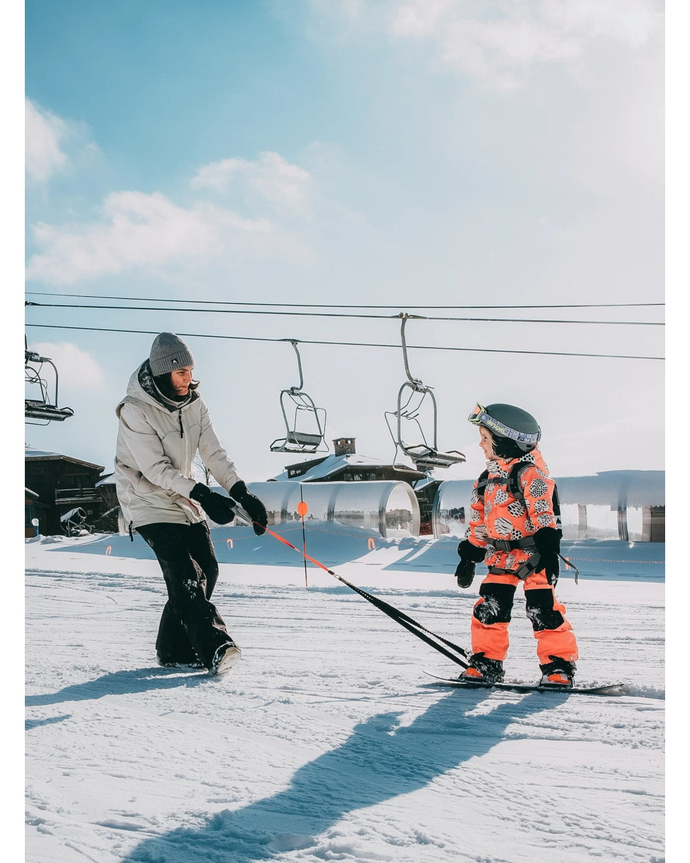 Burton Kids' MDXONE Snowboard Harness - Black, in use