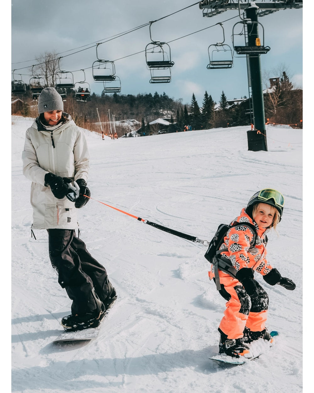 Burton Kids' MDXONE Snowboard Harness - Black, riding