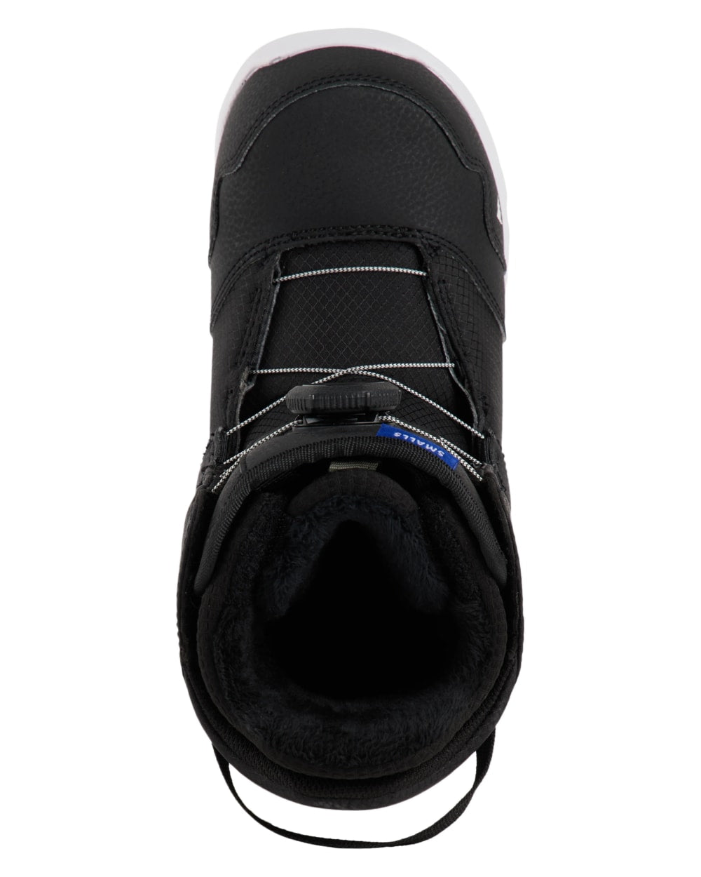 Burton Kids' Smalls BOA Snowboard Boots in Black - top-down view
