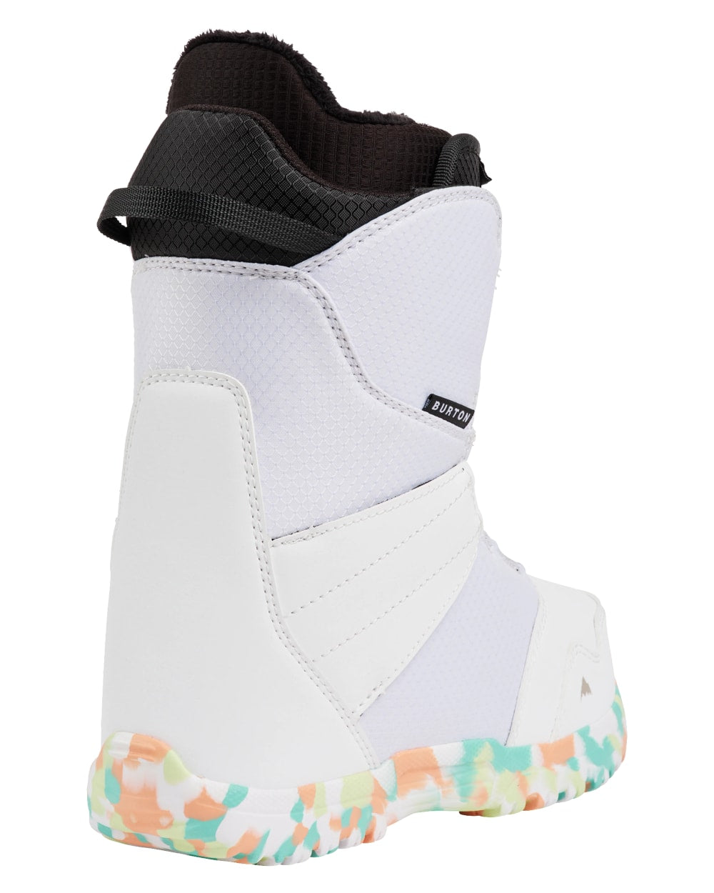 Burton Kids' Smalls BOA Snowboard Boots in White - rear three-quarter