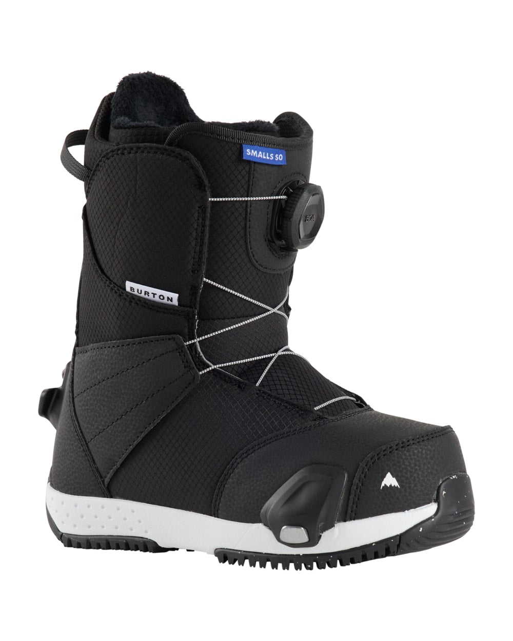 Burton Kids' Smalls Step On Snowboard Boots in Black - outside profile