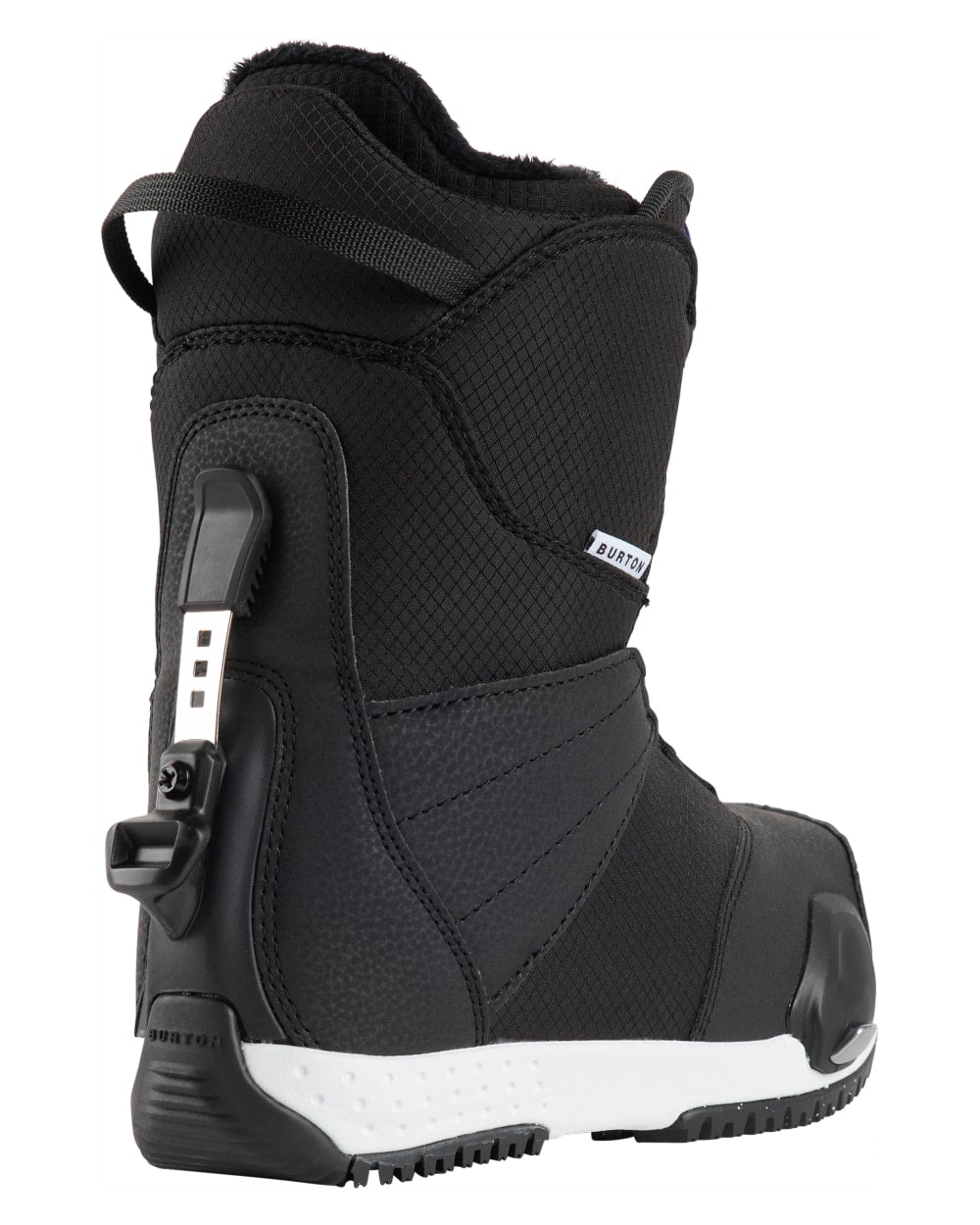 Burton Kids' Smalls Step On Snowboard Boots in Black - rear three-quarter