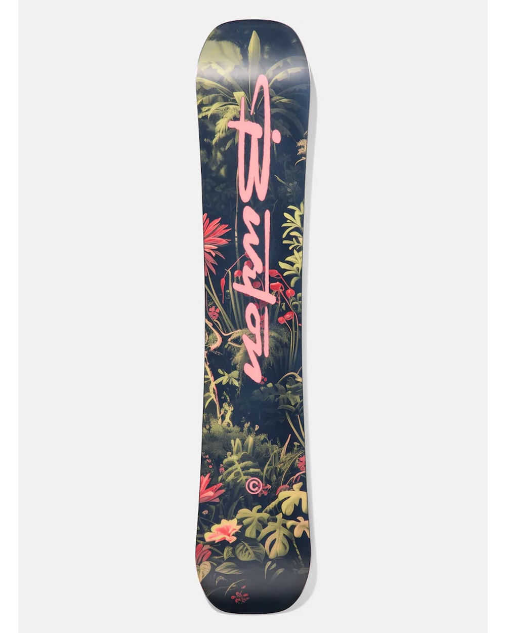 Burton Men's Custom Camber Snowboard - Jungle, base view