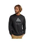 Burton Oak Pullover Crew True Black Heather - front on model