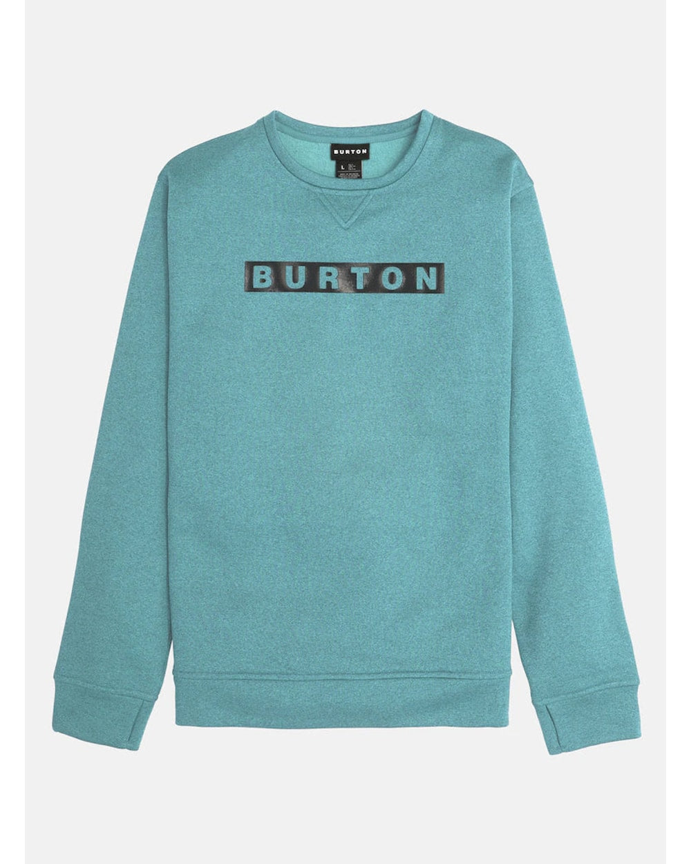 Burton Oak Pullover Crew Rock Lichen Heather - flat lay front