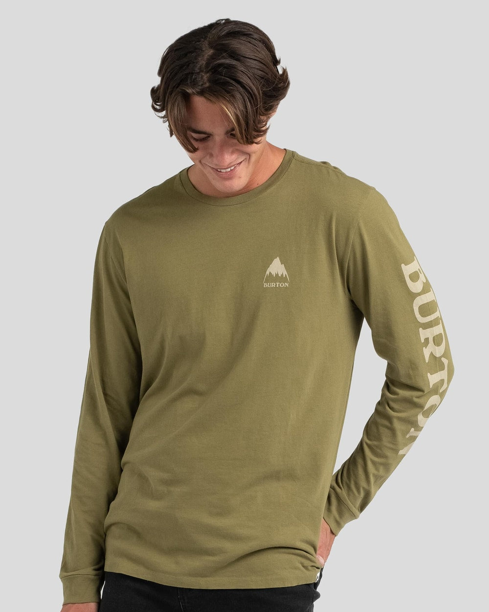 Burton Elite Long Sleeve T-Shirt Martini Olive front
