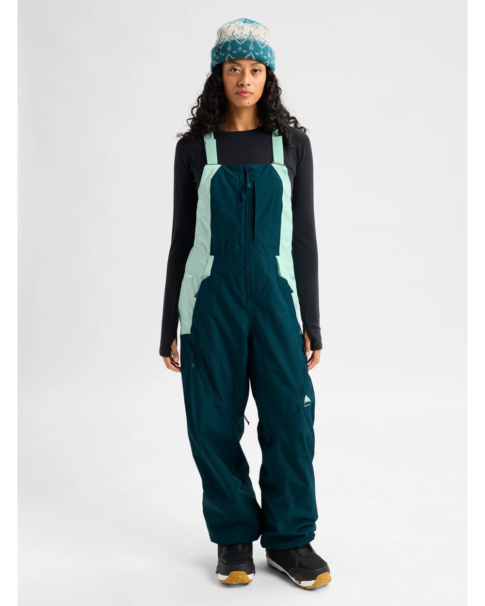 Burton Women's Reserve 2L Bib Pants - ATLANTIC TEAL/SPRING FROST