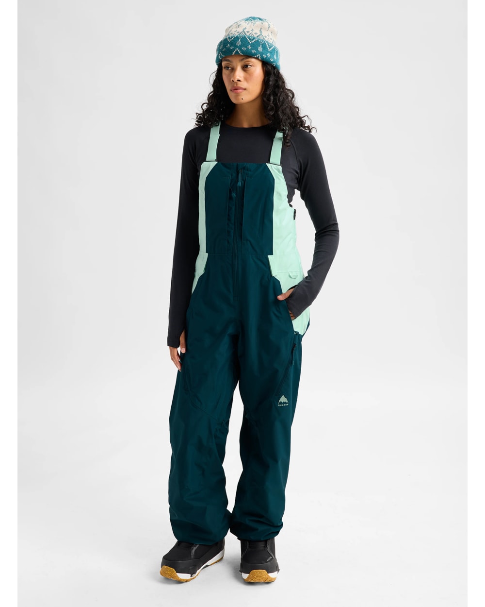 Burton Women's Reserve 2L Bib Pants - ATLANTIC TEAL/SPRING FROST