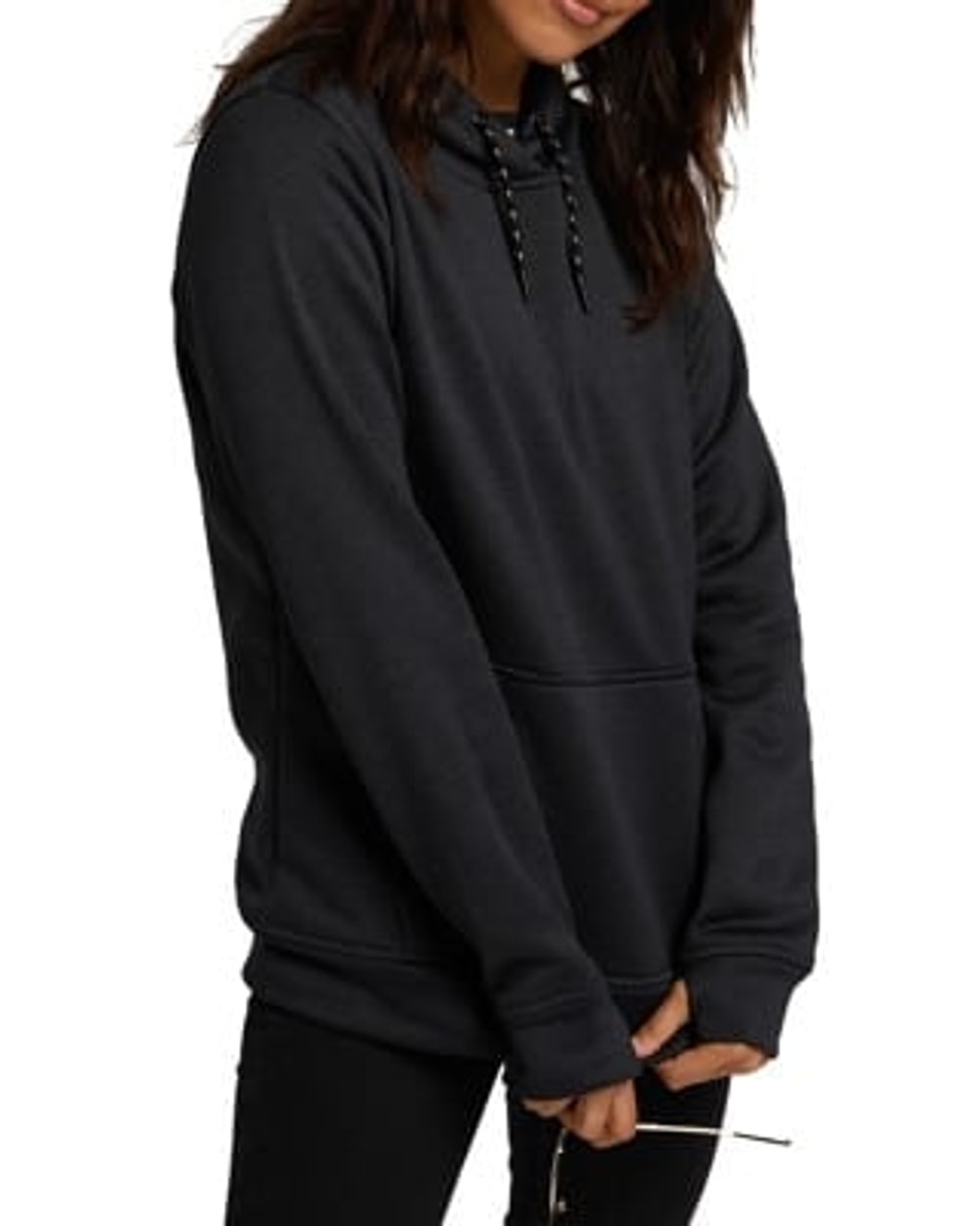 Burton Oak Pullover Hoodie True Black Heather - side