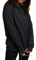 Burton Oak Pullover Hoodie True Black Heather - front