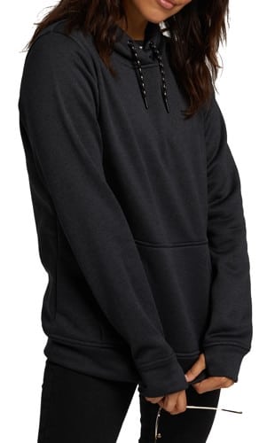 Burton Oak Pullover Hoodie True Black Heather - front