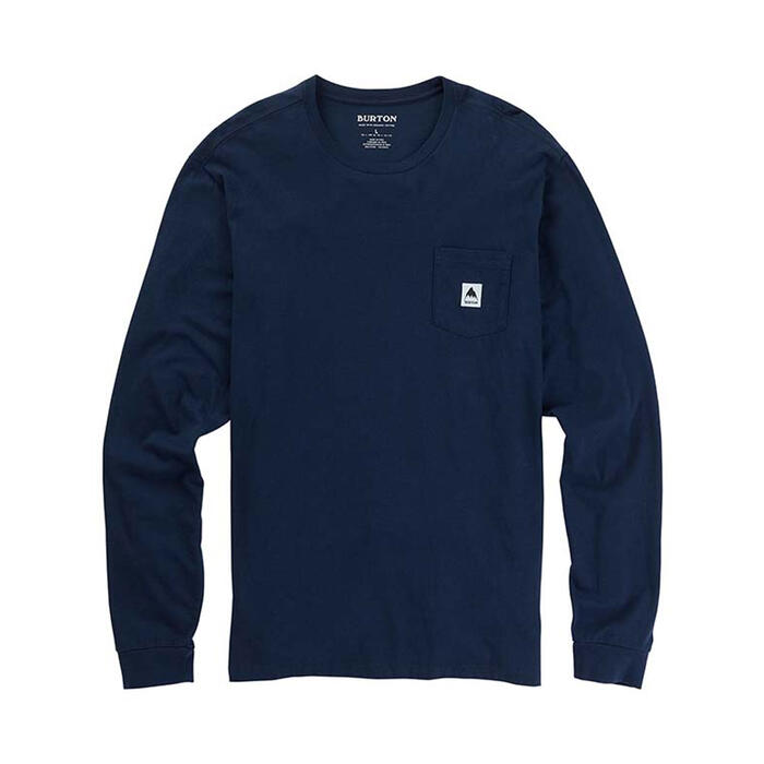 Burton Colfax Long Sleeve T-Shirt Dress Blue - flat front