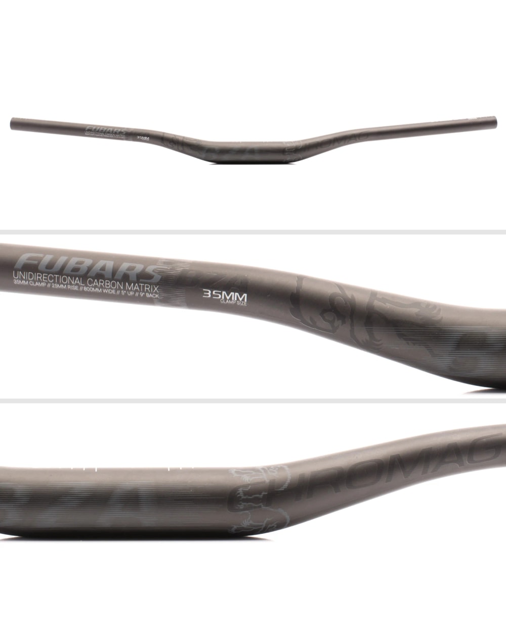 BZA Carbon Handlebars- 35mm Bar Clamp
