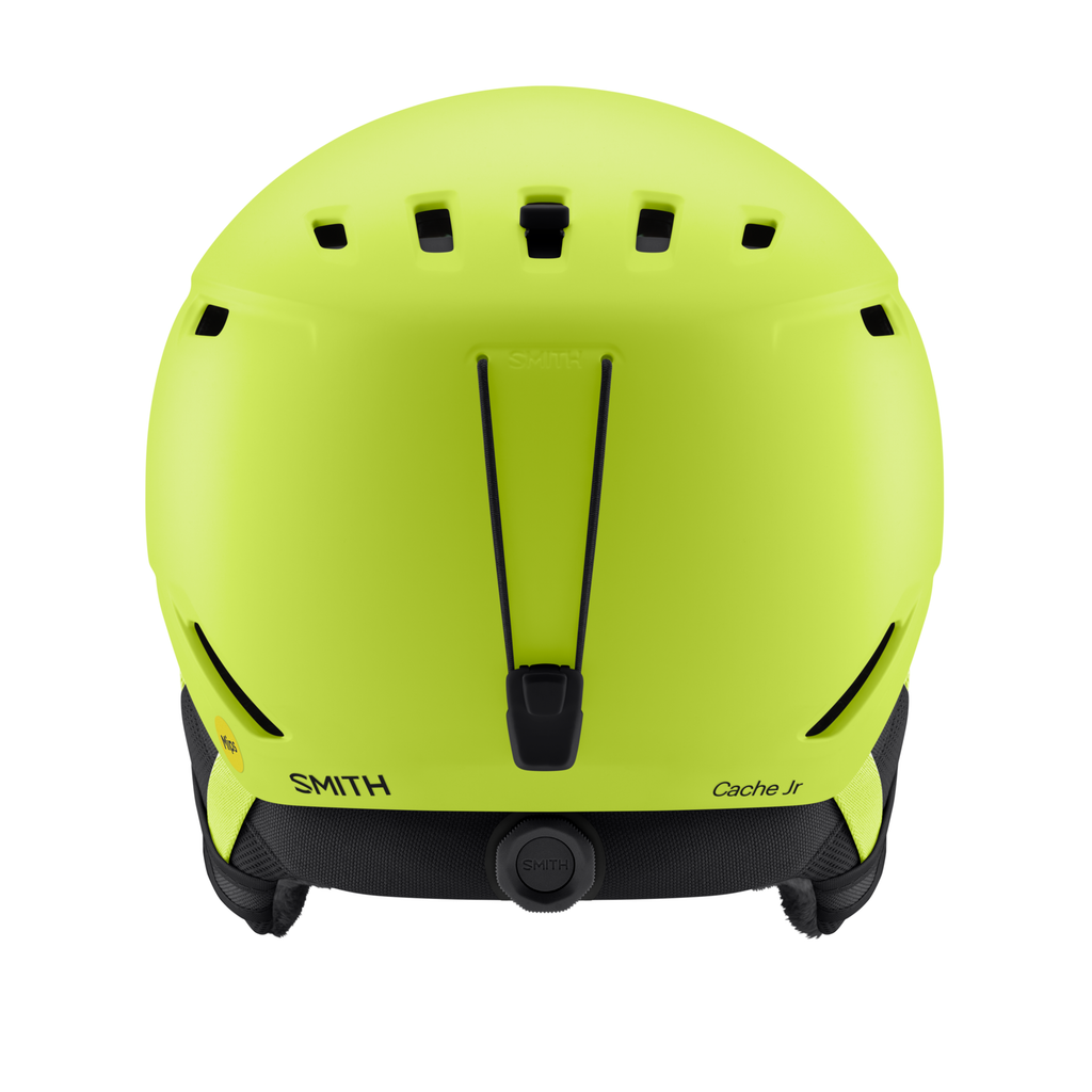 Smith Junior Cache Mips Helmet - Matte Electric Lime, back view