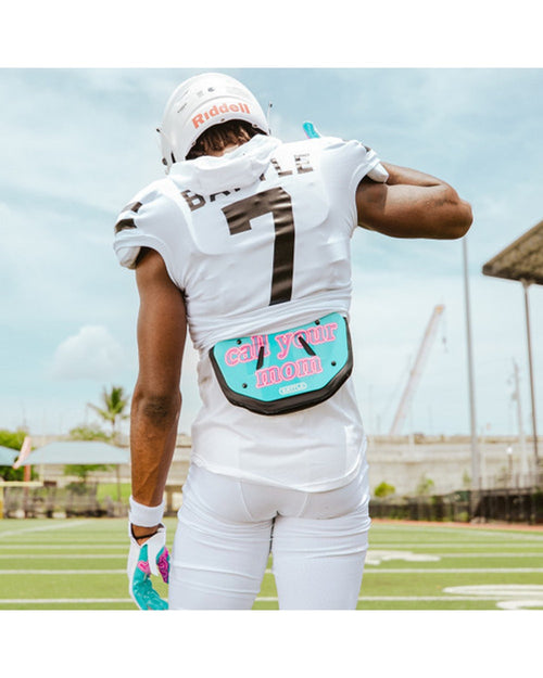 "Call Your Mom" Adult Chrome Football Back Plate