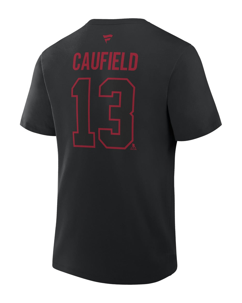 Fanatics Montreal Canadiens Authentic Stack T-Shirt - Caufield - BLACK, back view