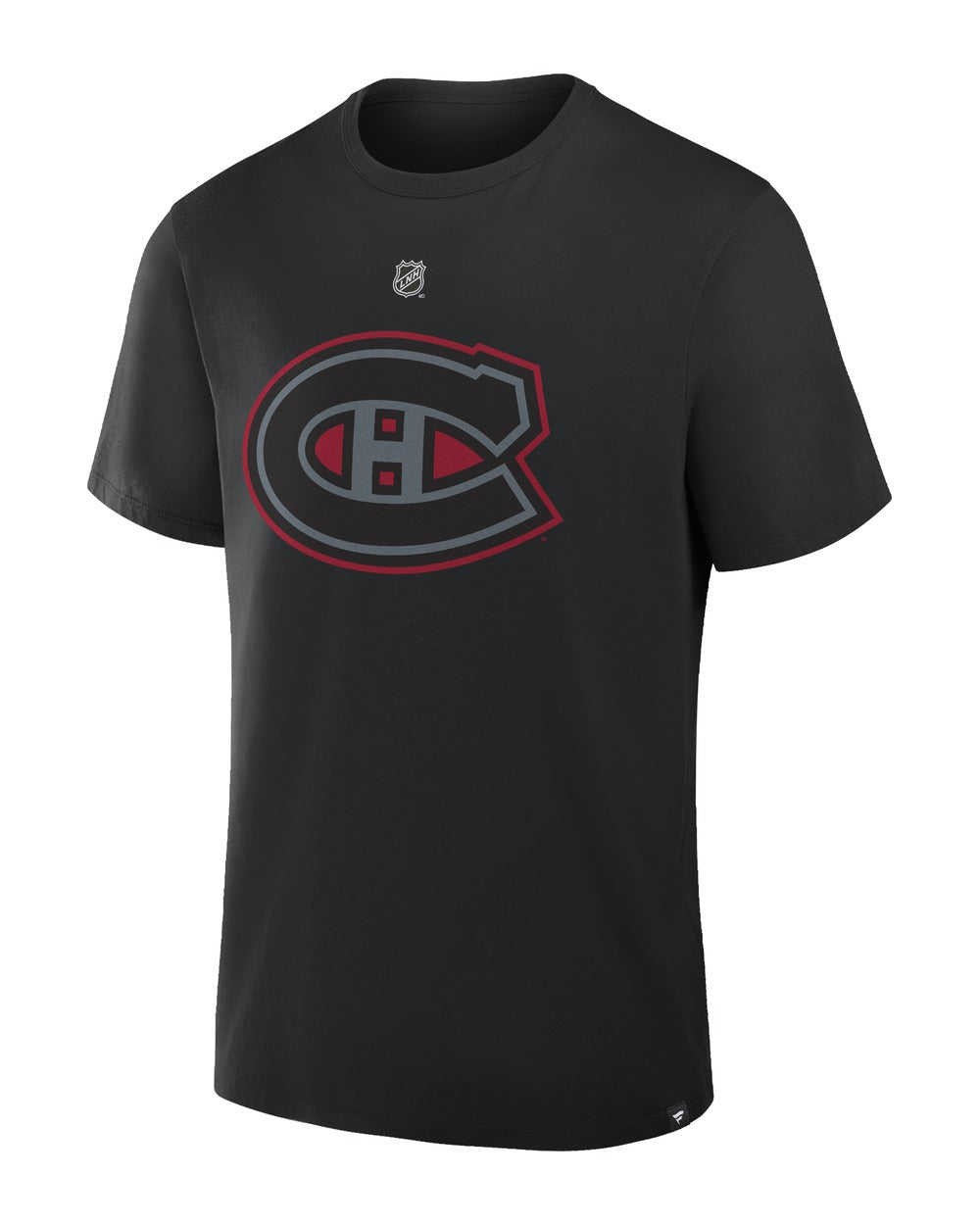 Fanatics Montreal Canadiens Authentic Stack T-Shirt - Caufield - BLACK, front view