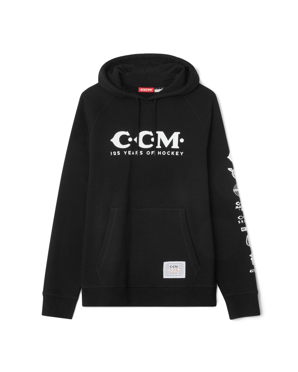 CCM 125 Years of Hockey pullover hoodie in black - front