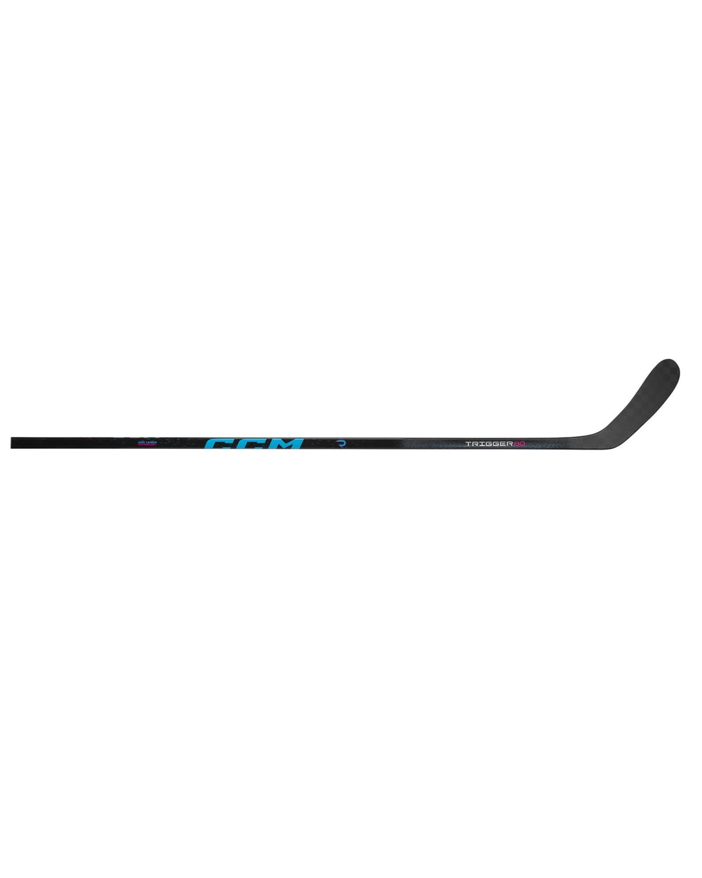 CCM Intermediate Ribcor Trigger 80 Hockey Stick - Black/Blue, side view