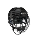 CCM JetSpeed FTW Women's Hockey Helmet Combo - Black, front three-quarter view