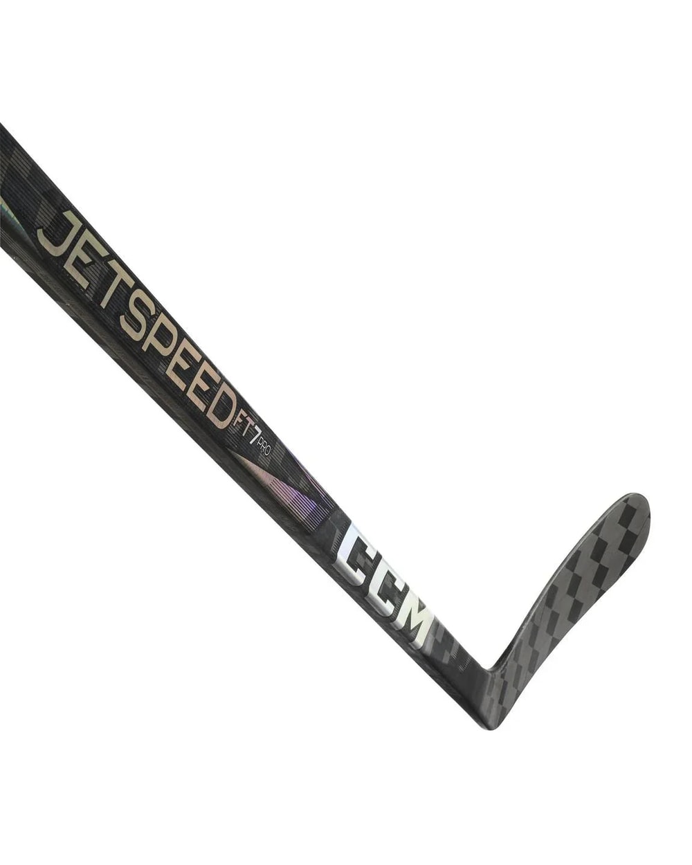 CCM Junior Jetspeed FT7 Pro Custom Chrome Hockey Stick - blade detail