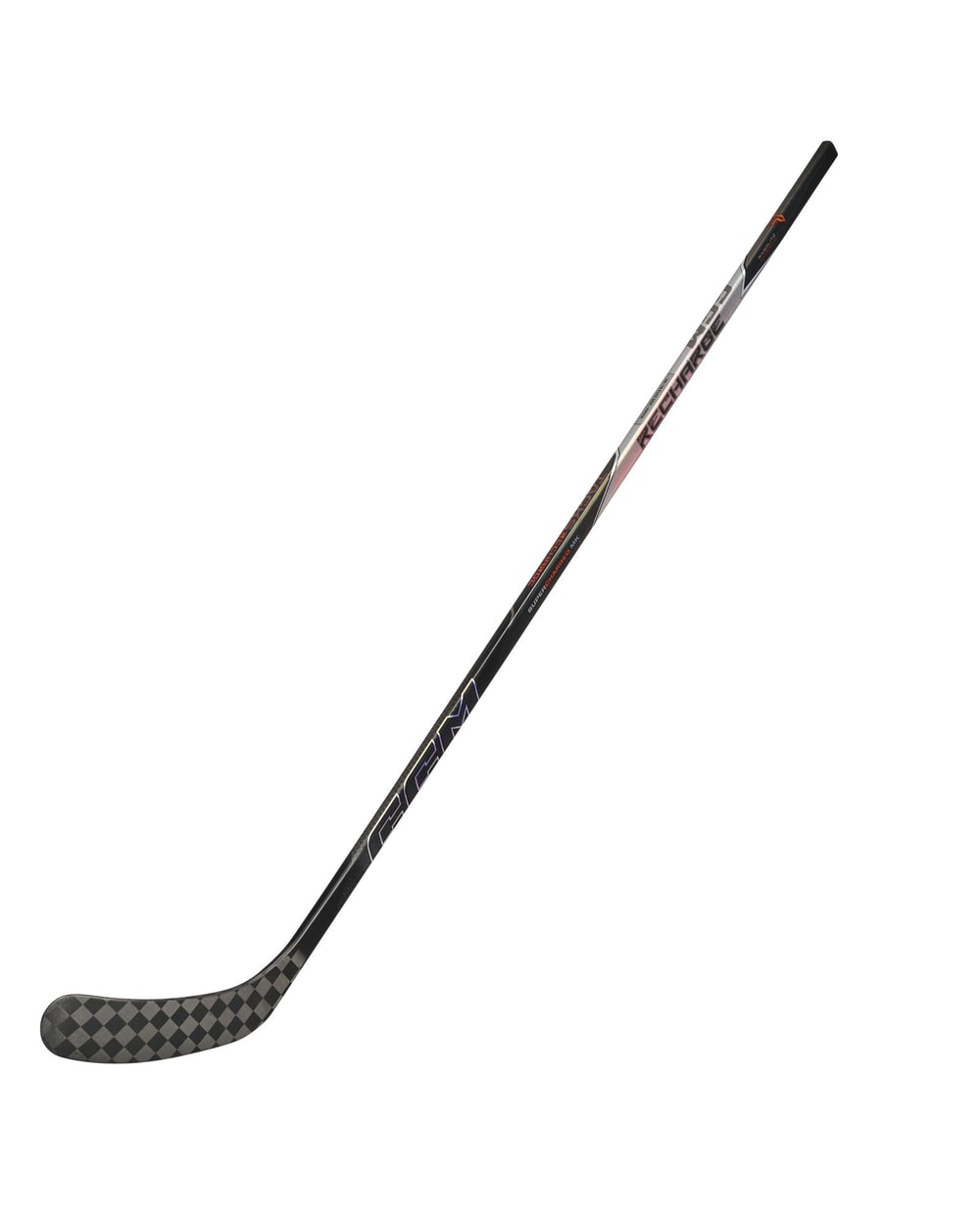 CCM Junior Tacks Recharge Hockey Stick - Black, front view