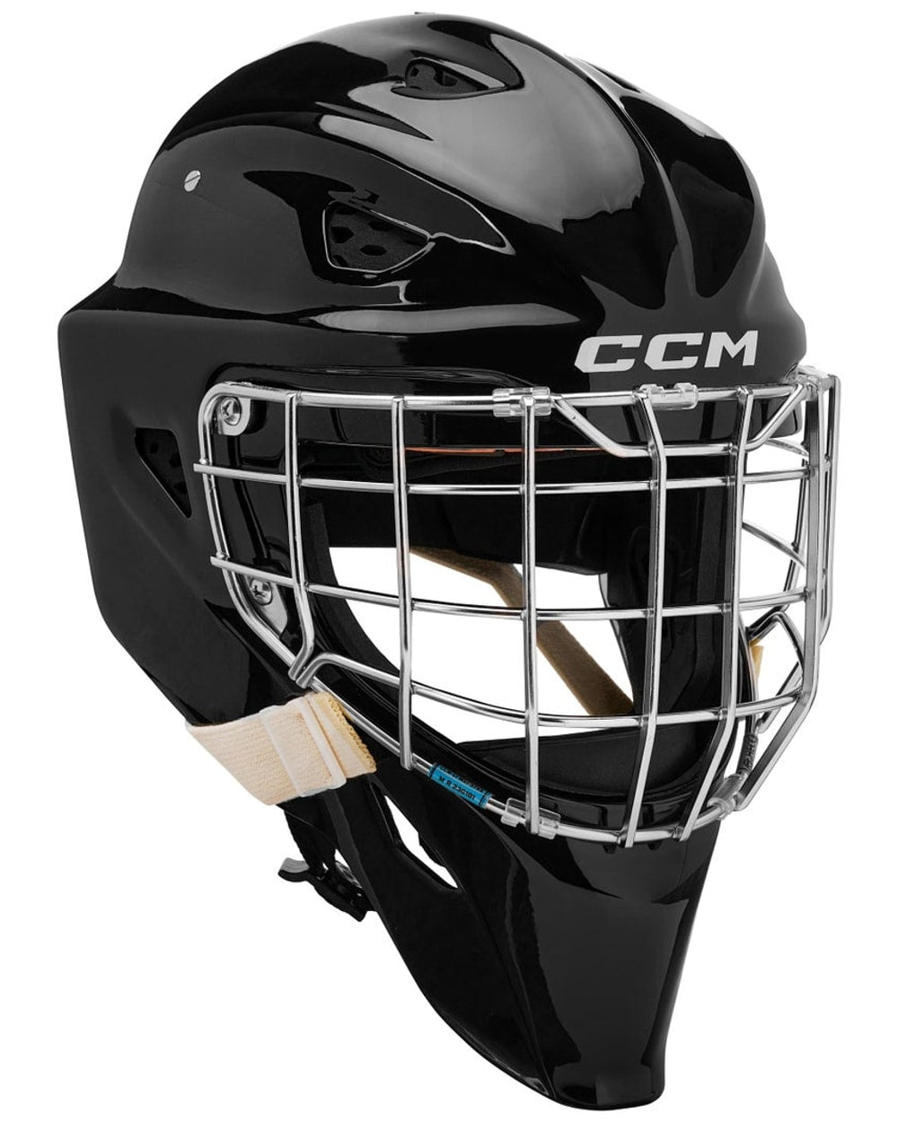 CCM Senior Axis F9 Goalie Mask - Black - front