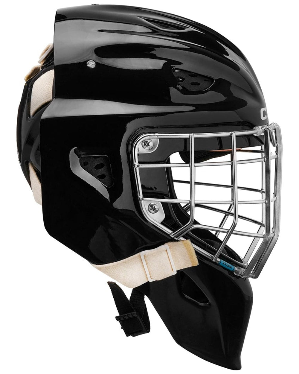 CCM Senior Axis F9 Goalie Mask - Black - side