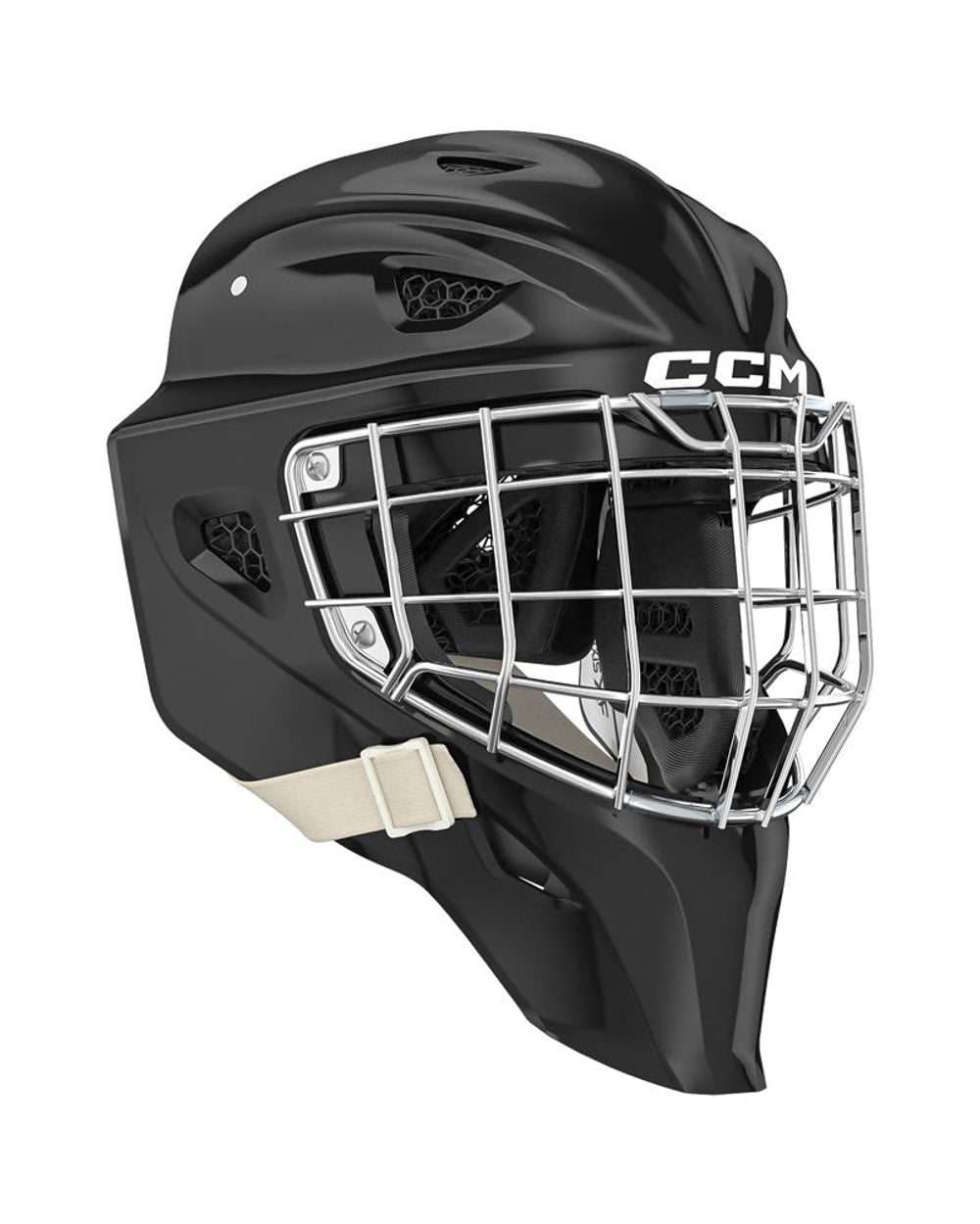 CCM Axis XF Senior Goalie Mask - Black - angle