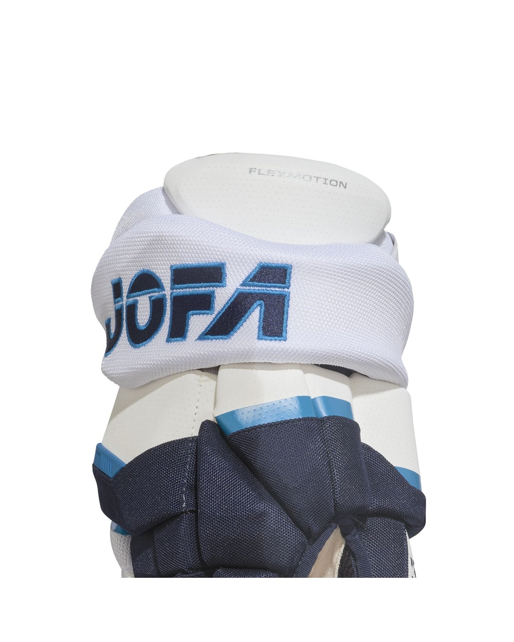 CCM Senior JOFA Hockey Gloves - White/Navy cuff