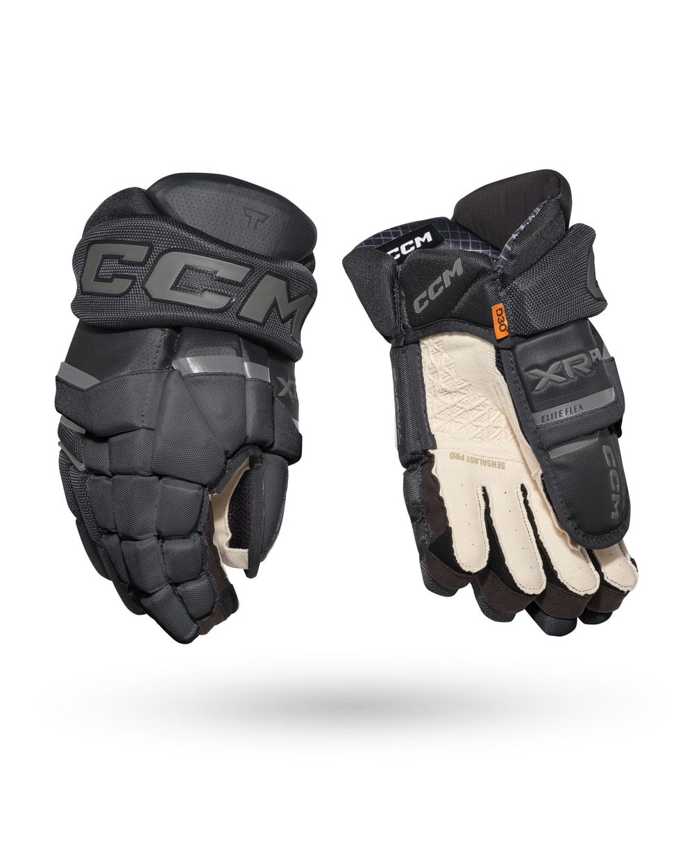CCM Senior Tacks XR Pro Hockey Gloves - Black/Grey