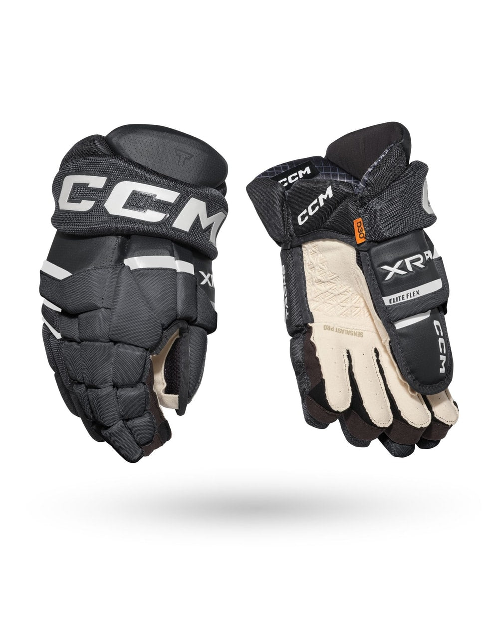 CCM Senior Tacks XR Pro Hockey Gloves - Black/White