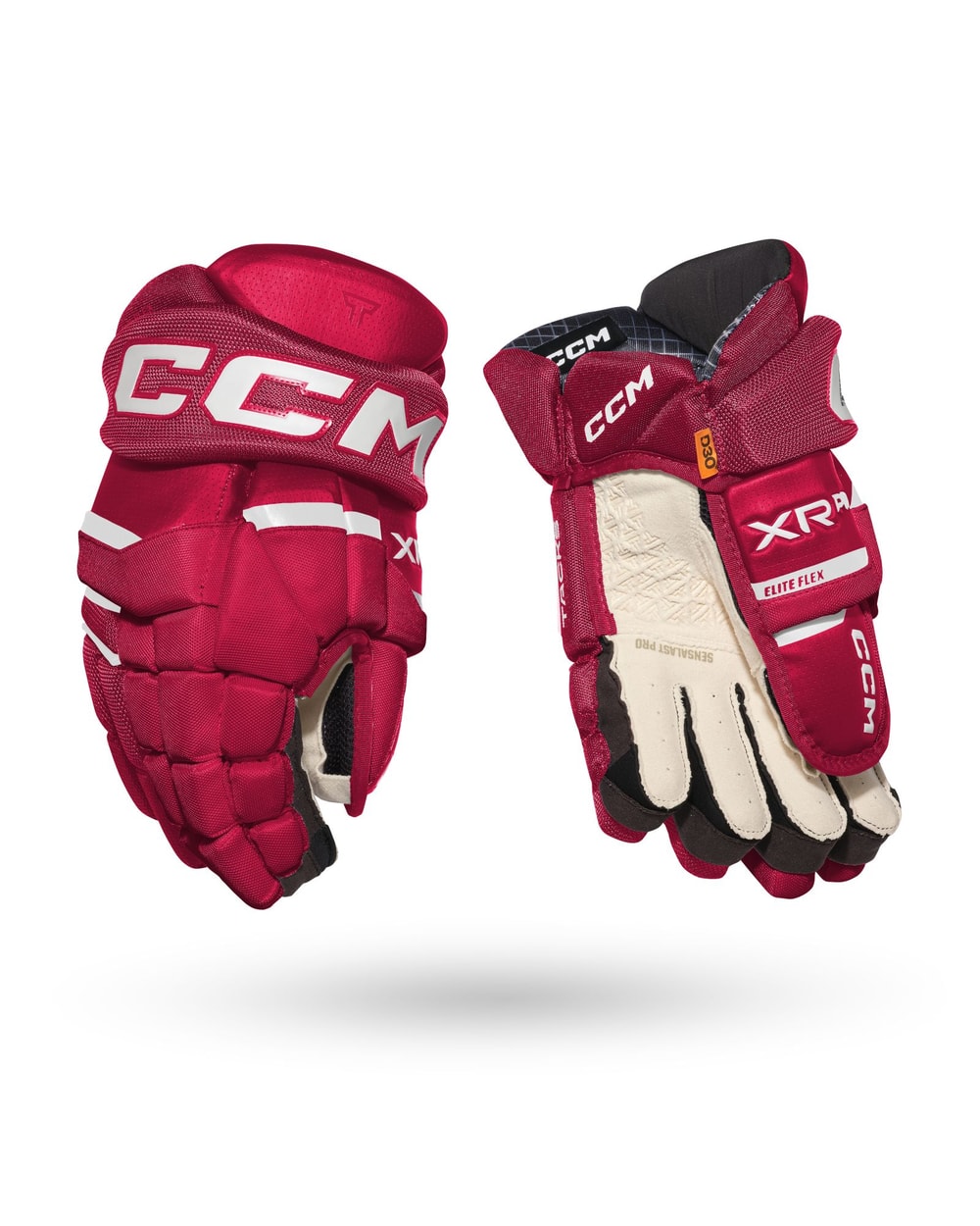 CCM Senior Tacks XR Pro Hockey Gloves - Red/White