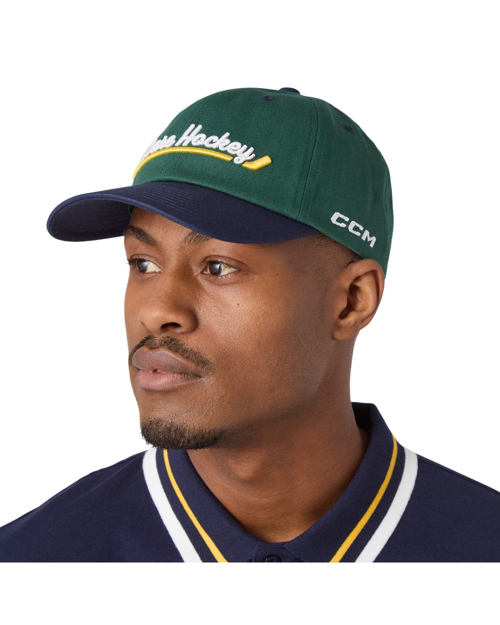 CCM Strip Low Profile Slouch Cap - Evergreen - angle