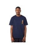 CCM Stripe Collection Short Sleeve T-Shirt - Classic Navy, front view